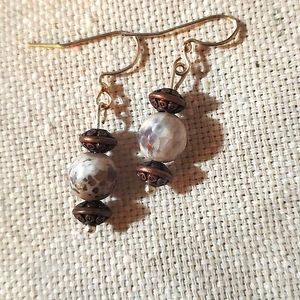 Handmade fire agate earrings